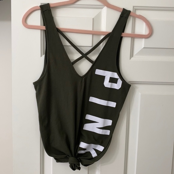 PINK knotted tank top - Picture 1 of 2